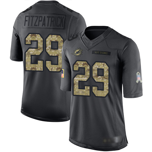 Nike Dolphins #29 Minkah Fitzpatrick Black Youth Stitched NFL Limited 2016 Salute to Service Jersey