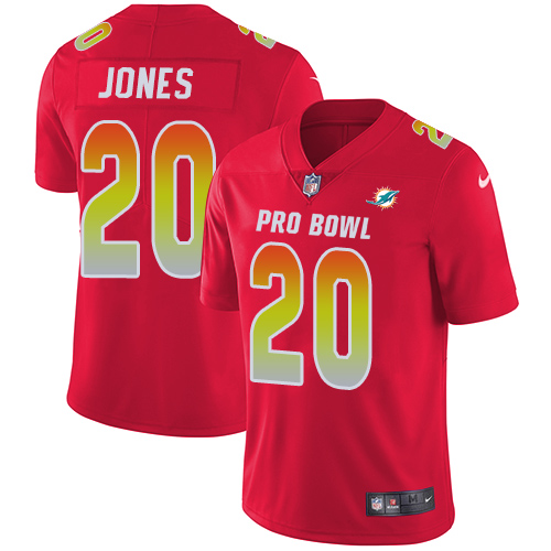 Nike Dolphins #20 Reshad Jones Red Youth Stitched NFL Limited AFC 2018 Pro Bowl Jersey