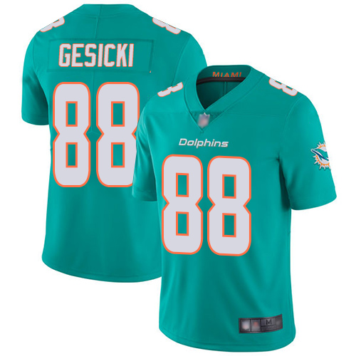 Nike Dolphins #88 Mike Gesicki Aqua Green Team Color Youth Stitched NFL Vapor Untouchable Limited Jersey