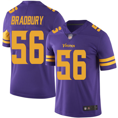 Nike Vikings #56 Garrett Bradbury Purple Youth Stitched NFL Limited Rush Jersey