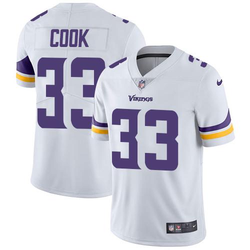 Nike Vikings #33 Dalvin Cook White Youth Stitched NFL Vapor Untouchable Limited Jersey
