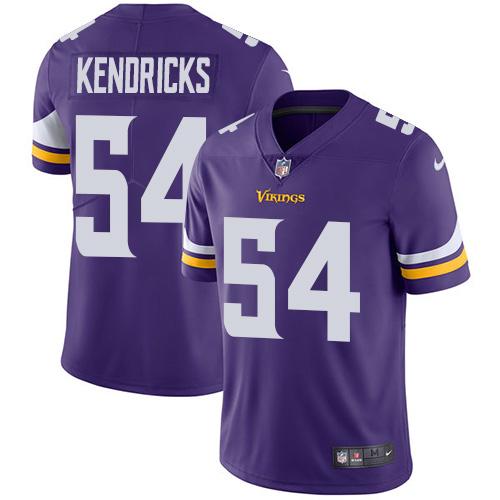 Nike Vikings #54 Eric Kendricks Purple Team Color Youth Stitched NFL Vapor Untouchable Limited Jersey