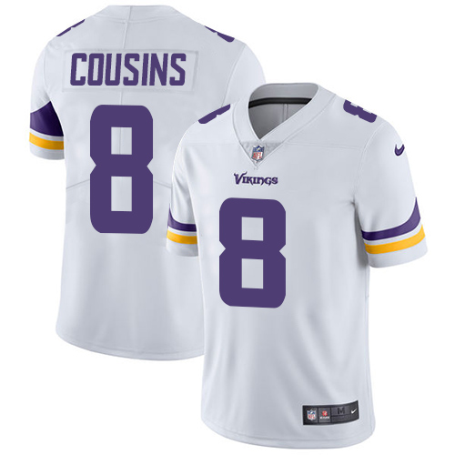 Nike Vikings #8 Kirk Cousins White Youth Stitched NFL Vapor Unto