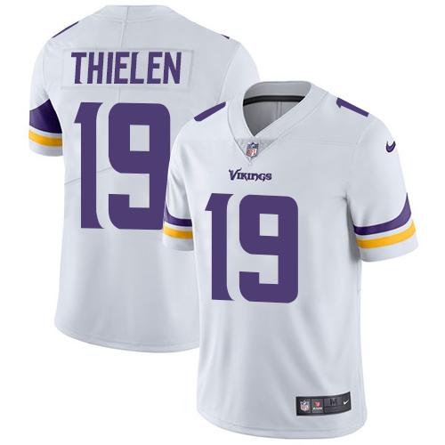 Nike Vikings #19 Adam Thielen White Youth Stitched NFL Vapor Untouchable Limited Jersey