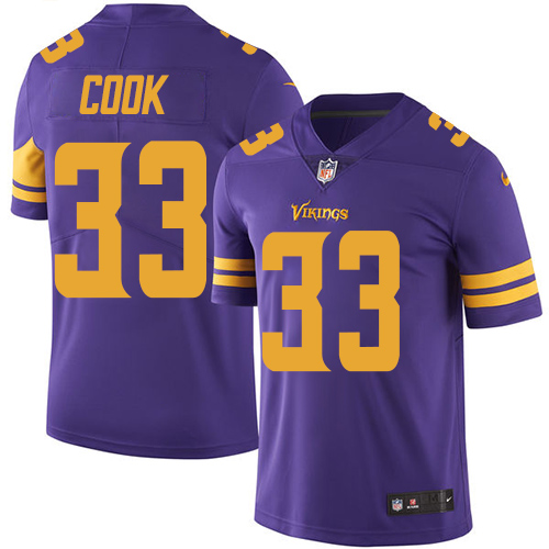 Nike Vikings #33 Dalvin Cook Purple Youth Stitched NFL Limited Rush Jersey