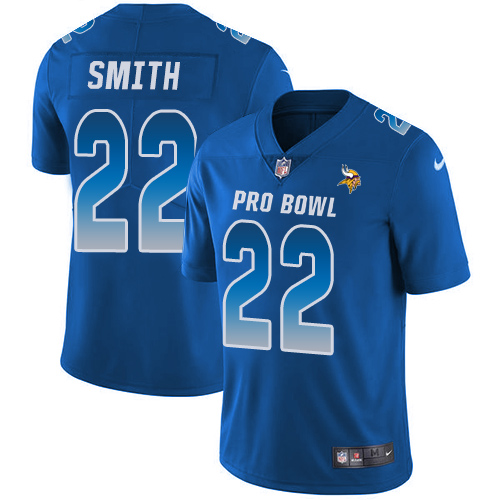 Nike Vikings #22 Harrison Smith Royal Youth Stitched NFL Limited NFC 2019 Pro Bowl Jersey
