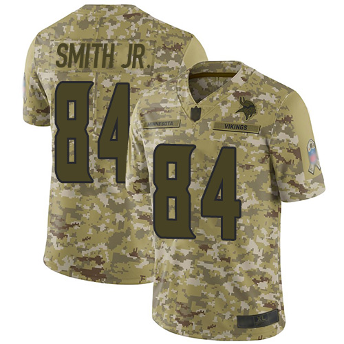 Nike Vikings #84 Irv Smith Jr. Camo Youth Stitched NFL Limited 2018 Salute to Service Jersey