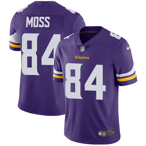 Nike Vikings #84 Randy Moss Purple Team Color Youth Stitched NFL Vapor Untouchable Limited Jersey