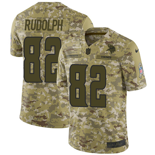 Nike Vikings #82 Kyle Rudolph Camo Youth Stitched NFL Limited 2018 Salute to Service Jersey