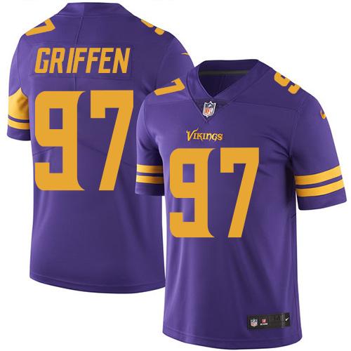 Nike Vikings #97 Everson Griffen Purple Youth Stitched NFL Limited Rush Jersey
