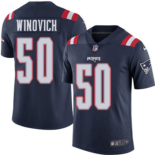 Nike Patriots #50 Chase Winovich Navy Blue Youth Stitched NFL Limited Rush Jersey
