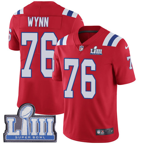 Nike Patriots #76 Isaiah Wynn Red Alternate Super Bowl LIII Bound Youth Stitched NFL Vapor Untouchable Limited Jersey