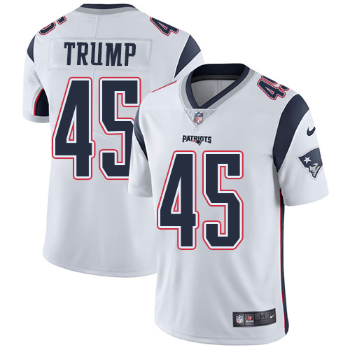 Nike Patriots #45 Donald Trump White Youth Stitched NFL Vapor Untouchable Limited Jersey