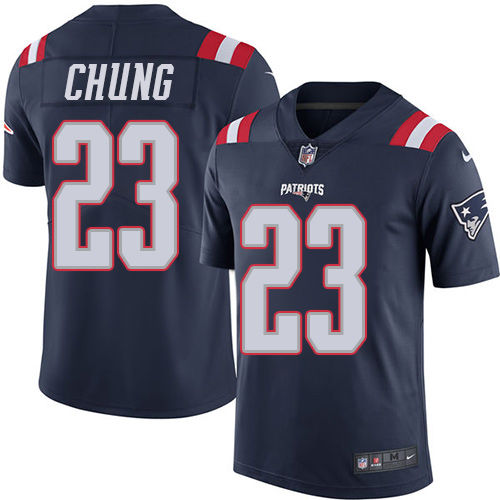 Nike Patriots #23 Patrick Chung Navy Blue Youth Stitched NFL Limited Rush Jersey