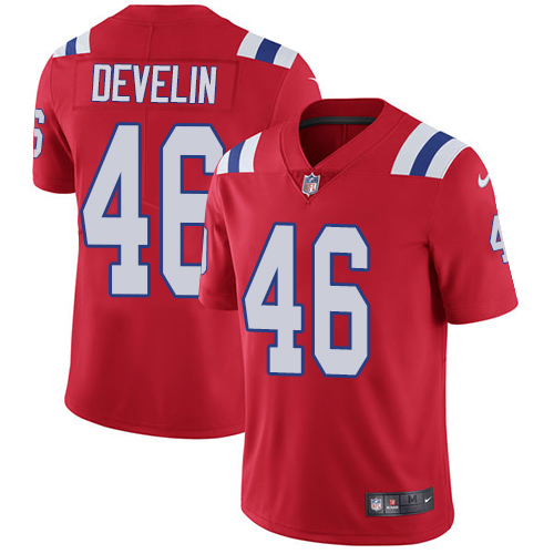 Nike Patriots #46 James Develin Red Alternate Youth Stitched NFL Vapor Untouchable Limited Jersey