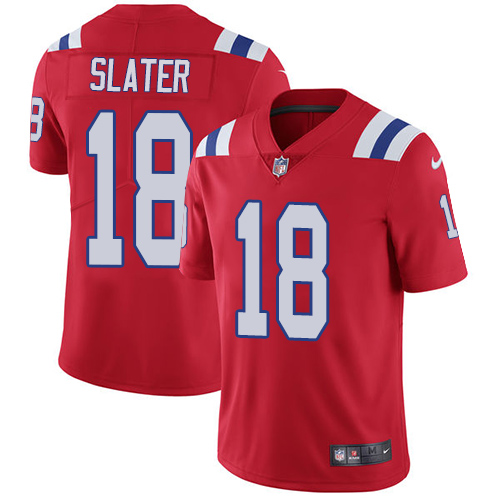 Nike Patriots #18 Matt Slater Red Alternate Youth Stitched NFL Vapor Untouchable Limited Jersey
