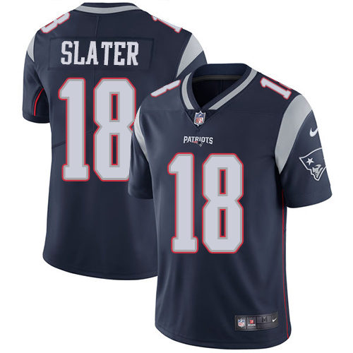 Nike Patriots #18 Matt Slater Navy Blue Team Color Youth Stitched NFL Vapor Untouchable Limited Jersey