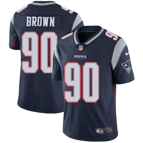 Nike Patriots #90 Malcom Brown Navy Blue Team Color Youth Stitched NFL Vapor Untouchable Limited Jersey
