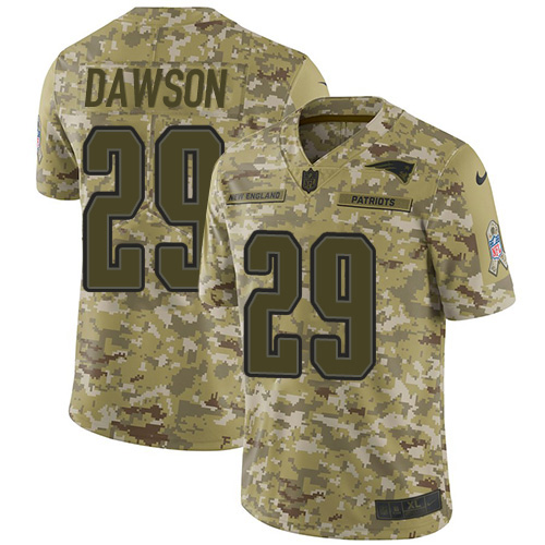 Nike Patriots #29 Duke Dawson Camo Youth Stitched NFL Limited 2018 Salute to Service Jersey