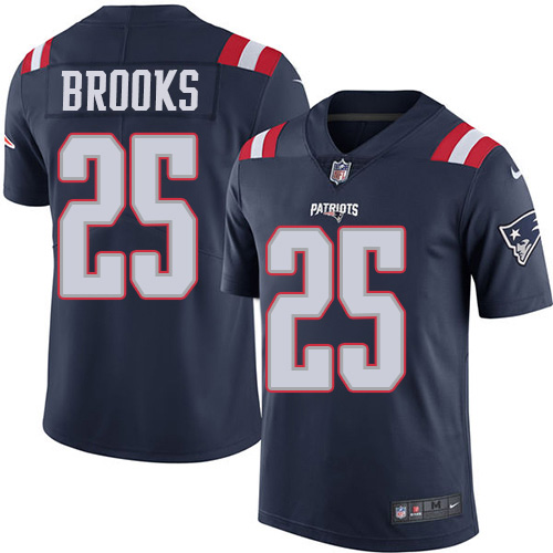Nike Patriots #25 Terrence Brooks Navy Blue Youth Stitched NFL Limited Rush Jersey