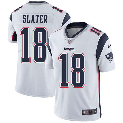 Nike Patriots #18 Matt Slater White Youth Stitched NFL Vapor Untouchable Limited Jersey