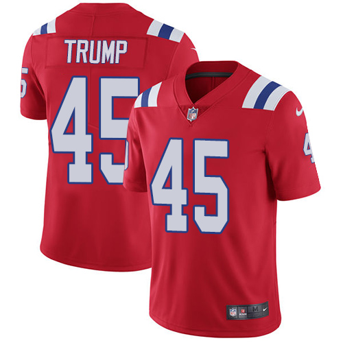 Nike Patriots #45 Donald Trump Red Alternate Youth Stitched NFL Vapor Untouchable Limited Jersey