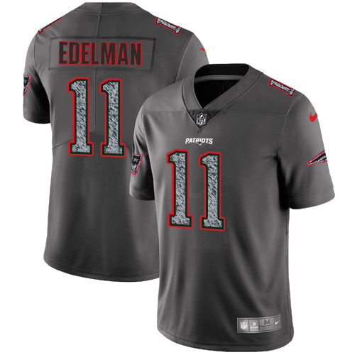 Nike Patriots #11 Julian Edelman Gray Static Youth Stitched NFL Vapor Untouchable Limited Jersey