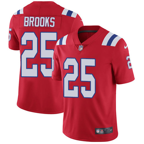 Nike Patriots #25 Terrence Brooks Red Alternate Youth Stitched NFL Vapor Untouchable Limited Jersey