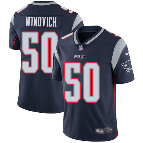 Nike Patriots #50 Chase Winovich Navy Blue Team Color Youth Stitched NFL Vapor Untouchable Limited Jersey