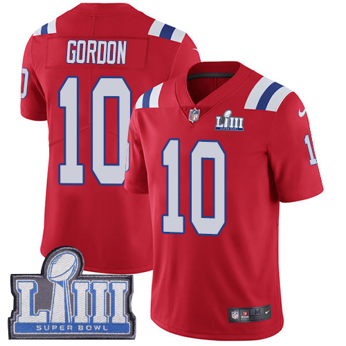 Nike Patriots #10 Josh Gordon Red Alternate Super Bowl LIII Bound Youth Stitched NFL Vapor Untouchable Limited Jersey