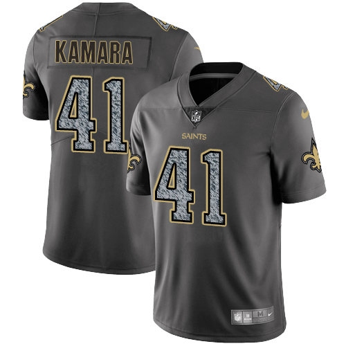 Nike Saints #41 Alvin Kamara Gray Static Youth Stitched NFL Vapor Untouchable Limited Jersey
