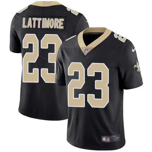 Nike Saints #23 Marshon Lattimore Black Team Color Youth Stitched NFL Vapor Untouchable Limited Jersey