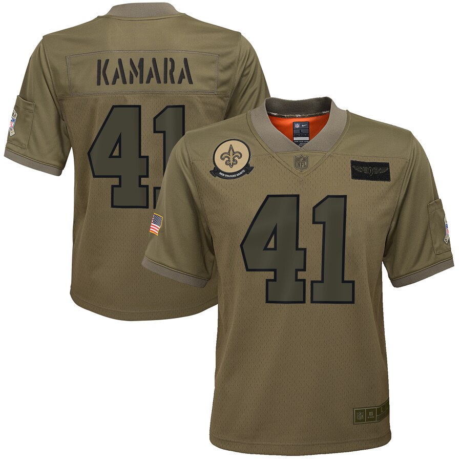 Youth New Orleans Saints #41 Alvin Kamara Nike Camo 2019 Salute to Service Game Jersey