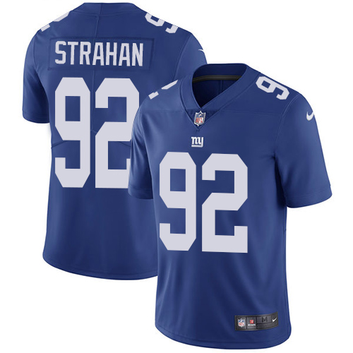 Nike Giants #92 Michael Strahan Royal Blue Team Color Youth Stitched NFL Vapor Untouchable Limited Jersey