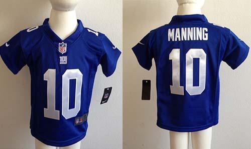 Toddler Nike Giants #10 Eli Manning Royal Blue Team Color Stitched NFL Elite Jersey
