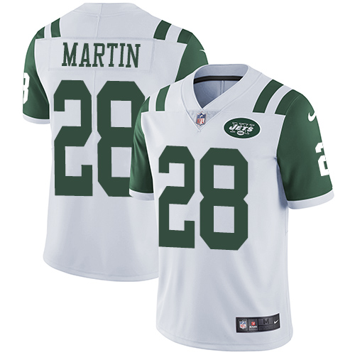 Nike Jets #28 Curtis Martin White Youth Stitched NFL Vapor Untouchable Limited Jersey
