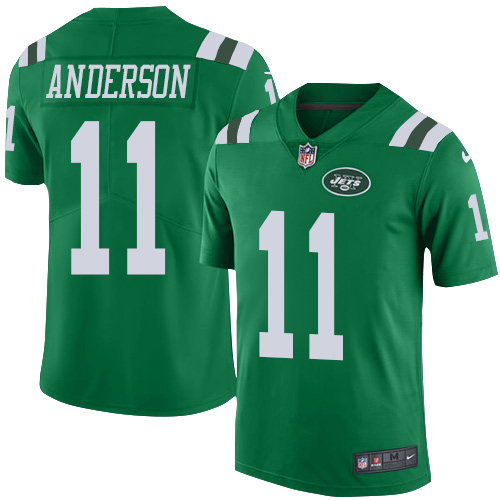 Nike Jets #11 Robby Anderson Green Youth Stitched NFL Limited Rush Jersey