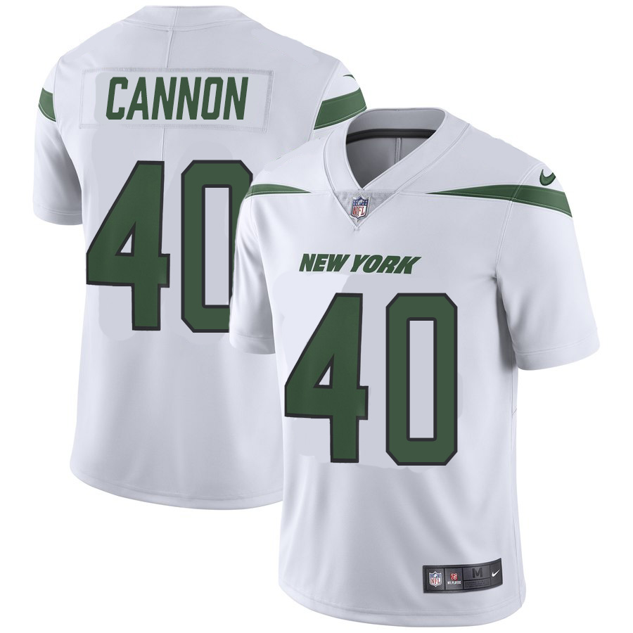 Nike Jets #40 Trenton Cannon White Youth Stitched NFL Vapor Untouchable Limited Jersey