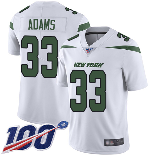 Nike Jets #33 Jamal Adams White Youth Stitched NFL 100th Season Vapor Limited Jersey