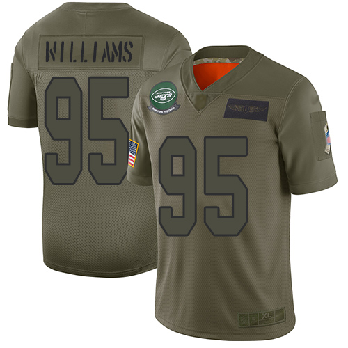 Nike Jets #95 Quinnen Williams Camo Youth Stitched NFL Limited 2019 Salute to Service Jersey