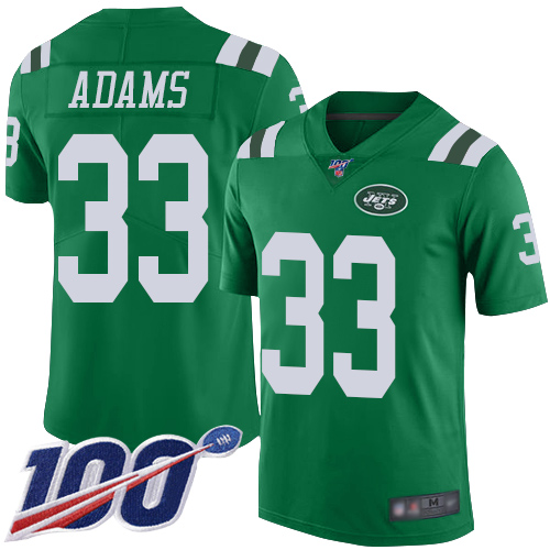 Nike Jets #33 Jamal Adams Green Youth Stitched NFL Limited Rush 100th Season Jersey