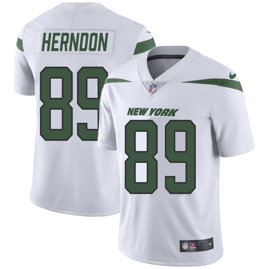 Nike Jets #89 Chris Herndon White Youth Stitched NFL Vapor Untouchable Limited Jersey