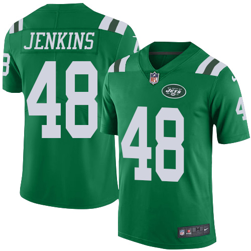 Nike Jets #48 Jordan Jenkins Green Youth Stitched NFL Limited Rush Jersey