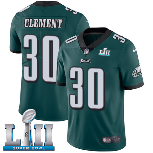 Nike Eagles #30 Corey Clement Midnight Green Team Color Super Bowl LII Youth Stitched NFL Vapor Untouchable Limited Jersey