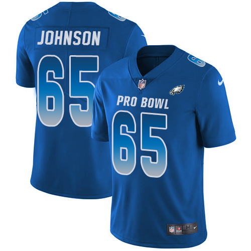 Nike Eagles #65 Lane Johnson Royal Youth Stitched NFL Limited NFC 2018 Pro Bowl Jersey
