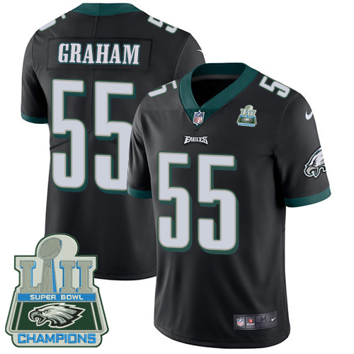 Nike Eagles #55 Brandon Graham Black Alternate Super Bowl LII Champions Youth Stitched NFL Vapor Untouchable Limited Jersey
