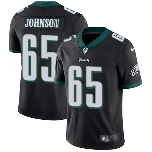 Nike Eagles #65 Lane Johnson Black Alternate Youth Stitched NFL Vapor Untouchable Limited Jersey