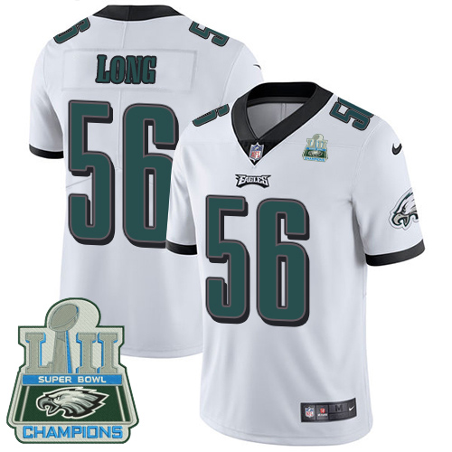 Nike Eagles #56 Chris Long White Super Bowl LII Champions Youth Stitched NFL Vapor Untouchable Limited Jersey