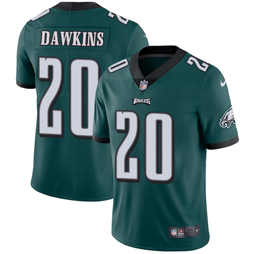 Nike Eagles #20 Brian Dawkins Midnight Green Team Color Youth Stitched NFL Vapor Untouchable Limited Jersey