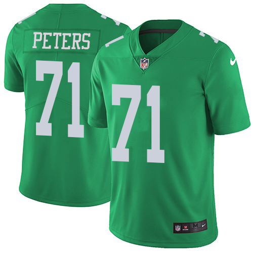 Nike Eagles #71 Jason Peters Green Youth Stitched NFL Limited Rush Jersey